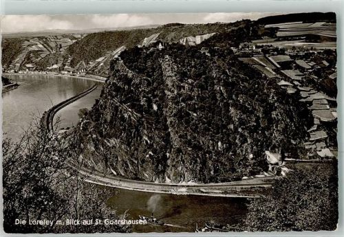 Loreley Blick auf St. Goarshausen Dampfer