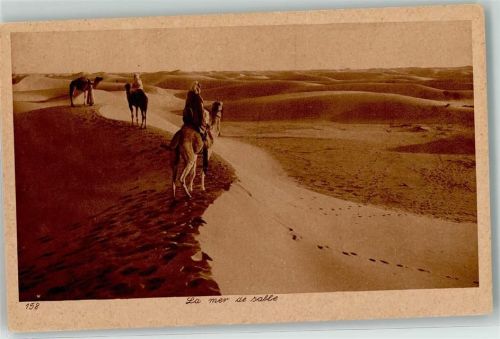 Editeurs Landrock & Lehnert Nr. 158 - La mer de sable Kamele in der Wüste