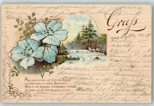 1900 Gruss aus Blumen