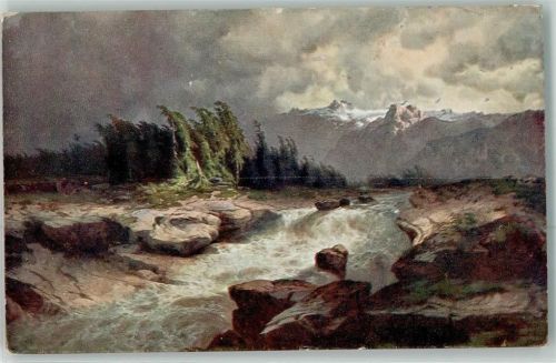 Der Gebirgsbach sign.A.Calame Salon J.P.P Nr.1085