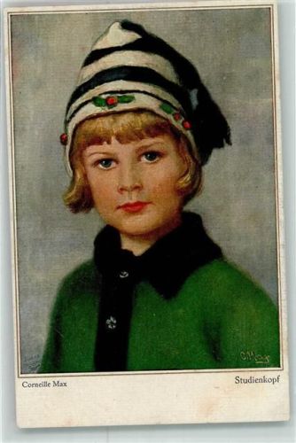 Studienkopf Mädchen Primus Kunst Kenner Karte Nr.5041