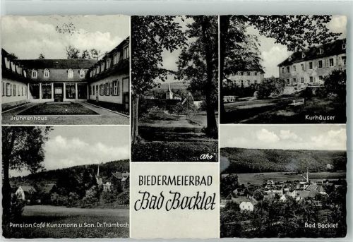 Bad Bocklet Stahlquelle Brunnenhaus Pension Cafe Kunzmann Sanatorium Dr. Trümbach