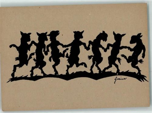 sign.Greiner Scherenschnitt Verlag Brönner Nr.18