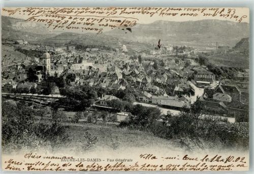 Baume-les-Dames 1902 Vue Generale Kirche