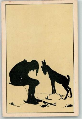 Das Neckspiel Ziege Scherenschnitt Kunstwarts Nr.64