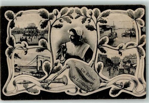 Lorient Hafen Dampfer Musikpavillon Tracht Dudelsack