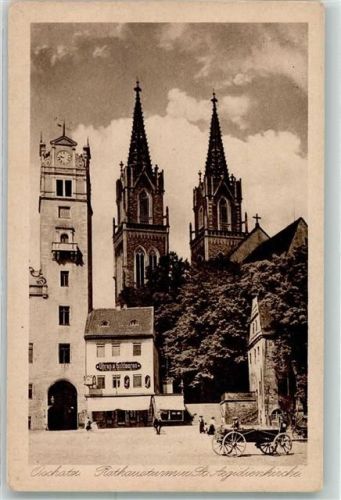 Oschatz Rathausturm Kirche St. Aegidien Kutsche