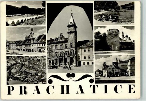 Prachatice Fliegeraufnahme Schwimmbad Marktplatz