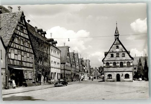 Lauf Marktplatz mit Rathaus Oldtimer