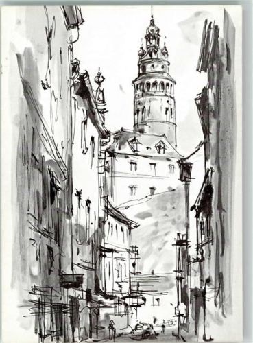 Cesky Krumlov sign. Prof. O. Kreibich