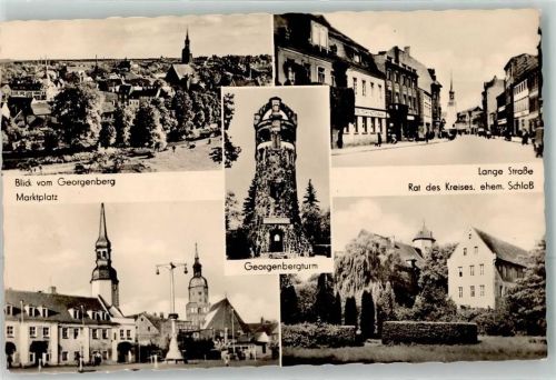Spremberg Marktplatz Lange Straße Georgenbergturm Rat des Kreises