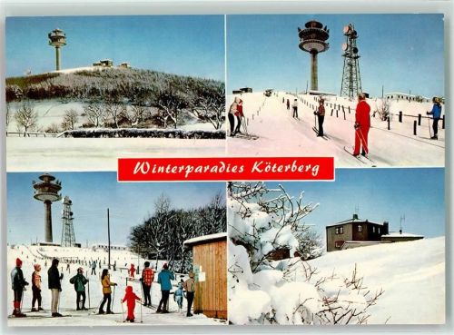 Köterberg Berghotel Gasthaus Köterberg im Schnee Fernsehturm