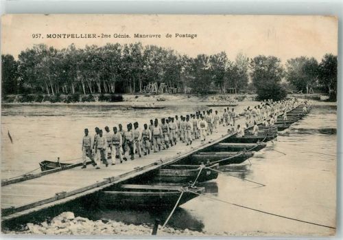 Montpellier 1906 Schiffbrücke 2. Genie Uniform