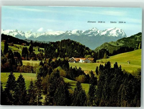 88179 W8999 Oberreute , Allgäu Foto AK Ort lt. Verlag Schweizer Alpenpanorama mit Altmann und Säntis