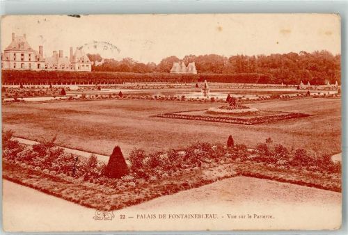 77300 Fontainebleau 1910 - Palais vue sur le Parterre