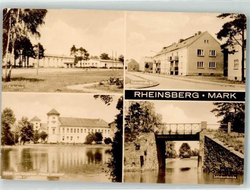 Rheinsberg Dubnaustraße Schabornbrücke Schloss jetzt Sanatorium Helmut Lehmann