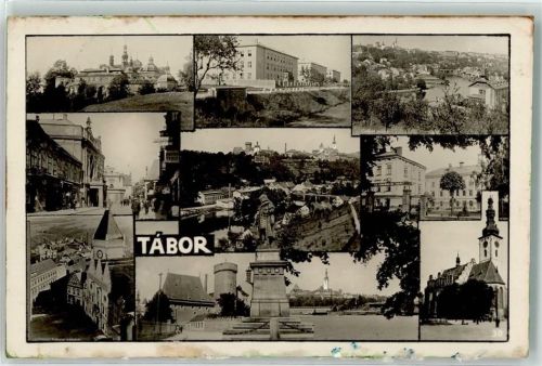 Tábor Denkmal Schloss Kirche Foto-AK