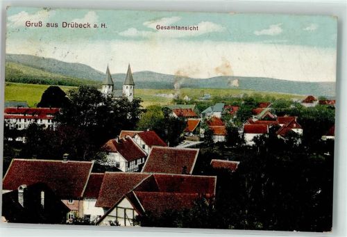 Drübeck 1912 mit Kloster Drübeck