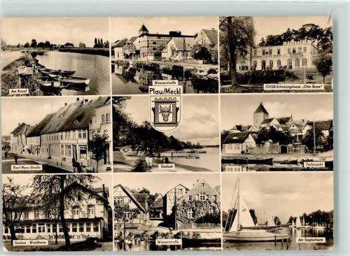 Plau FDGB Erholungsheim Otto Brass Am Kanal Karl Marx Straße Wasserstraße Seglerheim