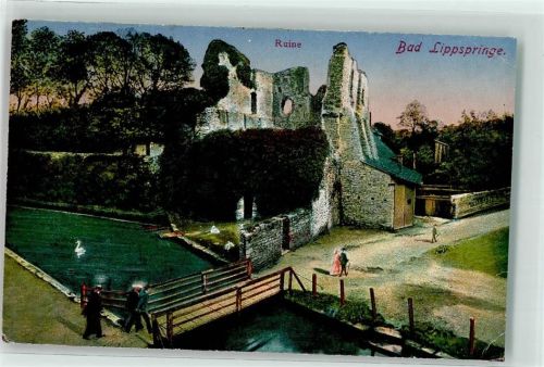 Bad Lippspringe 1921 Burg Ruine