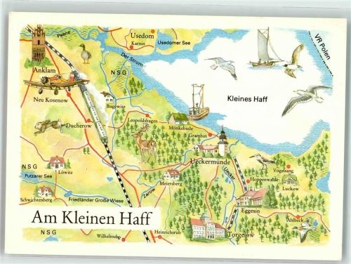 Ueckermünde Am kleine Haff Landkarte