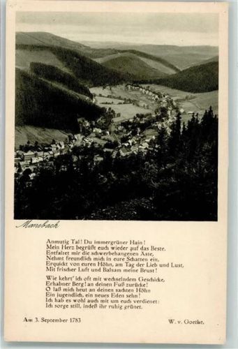 Manebach mit Gedicht von W.v.Goethe