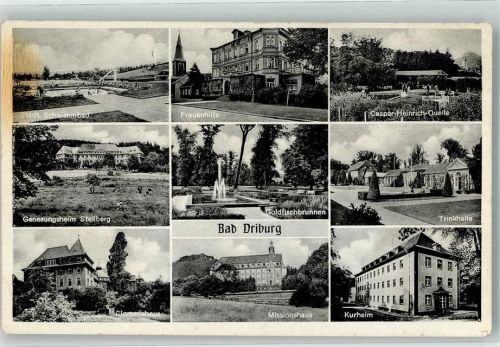 Bad Driburg Städtisches Schwimmbad Frauenhilfe Caspar Heinrich Quelle Genesungsheim Stellberg Goldfischbrunnen Trinkhalle Missionshaus Kurheim Clemenshaus