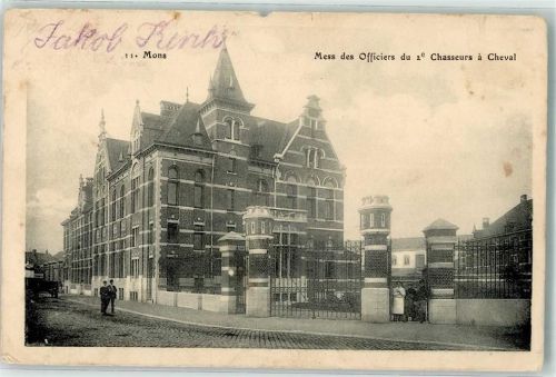 Mons 1915 Feldpost WK I K.b.Landst.-Inf.-Bat. Hammelburg Offiziersmesse