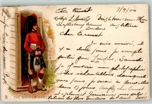 1900 The British Army Royal Highlander sign. Payne Harry Uniform Künstlerkarte Lithographie Tucks Sons Nr.106