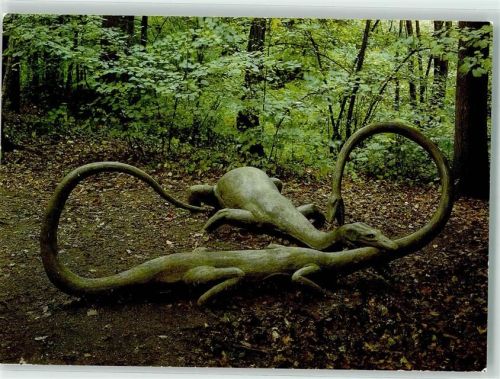 Kleinwelka Tanystropheus u. Nothosaurus Kreide Gestalter Franz Gruß Foto U. Pellmann