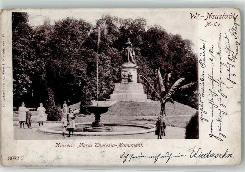 Wiener Neustadt 1901 Denkmal Kaiserin Maria Theresia