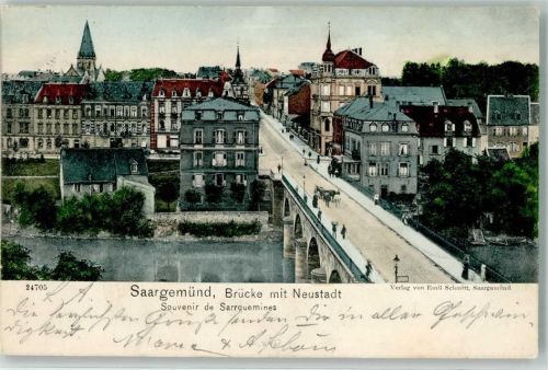 Sarreguemines 1904 Neustadt Brücke