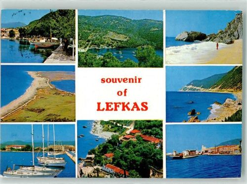 Patras Hafen Fliegeraufnahme Lefkada Ort lt. Verlag