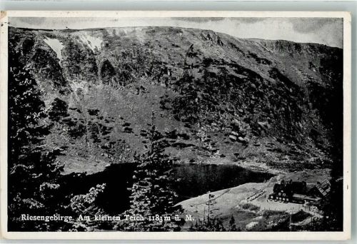 Brückenberg 1942 Am kleinen Teich Ort lt. Stempel