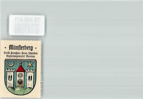 Münsterberg i Schl Wappen Münsterberg Freist. Preußen Prov. Niederschlesien