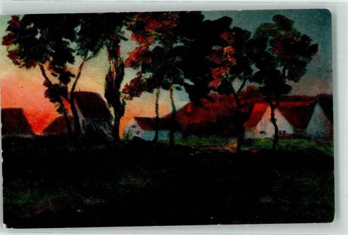 Dachau 1908 Dachauer Kunst-Postkarten Serie I Abend Ort lt. Verlag