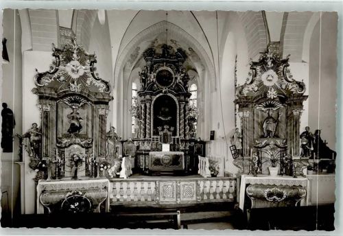 Eversberg Kath. Kirche Inneres Ort handschriftlich Foto Original aus Archiv eines Ansichtskartenverlags