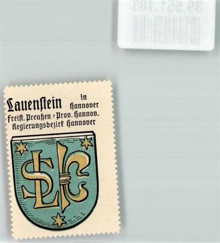 Lauenstein Klebemarke Stadtwappen Lauenstein Kaffee Hag