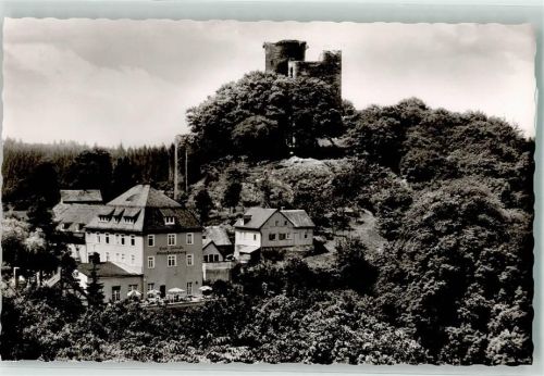 Oberreifenberg Burgruine Oberreifenberg Kurhotel Haus Reifenberg Werbekarte