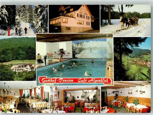 Endenburg Berggasthaus Cafe Alpenblick Schwimmbad Pferdeschlitten