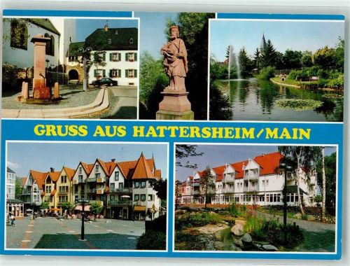 Hattersheim Brunnen Nepomuk-Denkmal Parkanlage Marktplatz