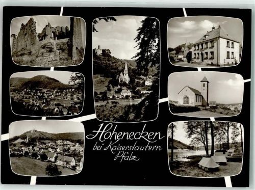 Hohenecken 1971 Burgruine Hohenecken Rathaus Campingplatz Ev. Kirche