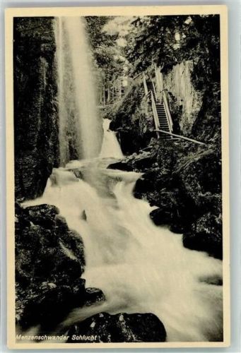Menzenschwand 1934 Wasserfall in der Menzenschwander Schlucht