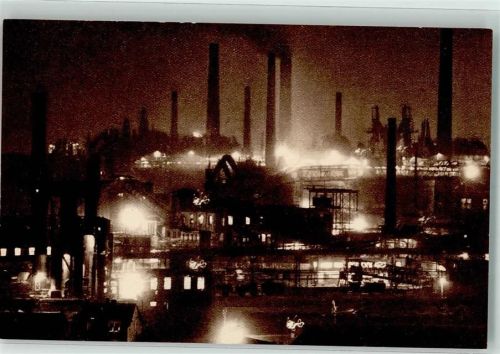 Völklingen Zeche Eisenwerke Nacht Foto Saar-Bild-Archiv