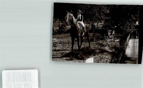 Laubach Märchenzoo Pferdeschlitten mit Reiterfigur Foto Original aus Archiv eines Ansichtskartenverlags Ort handschriftlich