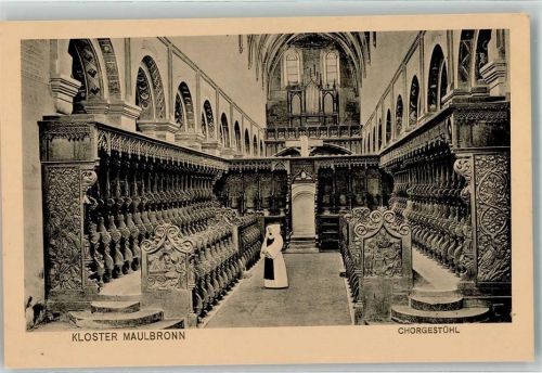 Maulbronn Chorgestühl in der Zisterzienserabtei Kirchenorgel