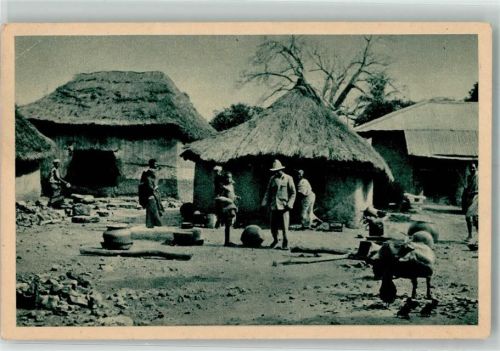 Alltag in einem Negerdorf in den östlichen Provinzen Missions Africaines Imp. Braun & Cie