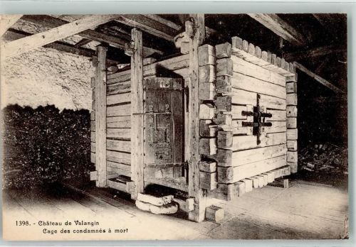Valangin Chateau de Valangin Käfig der zum Tode Verurteilten