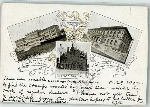 Providence 1902 Schule Y:M.C.A. Building New Public Library Building