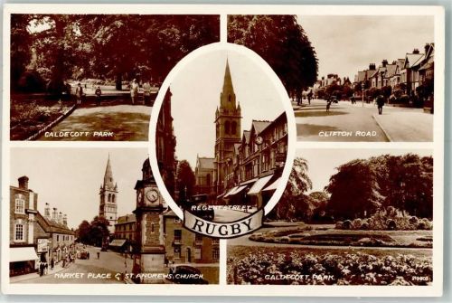 Coventry 1955 Regentstreet Markplatz St. Andrew Kirche Clifton Road Rugby